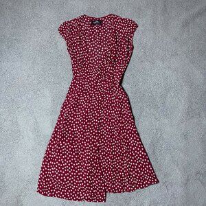 Reformation Carina Midi Wrap Dress Floral Crepe Women's XS Petite *see photos*